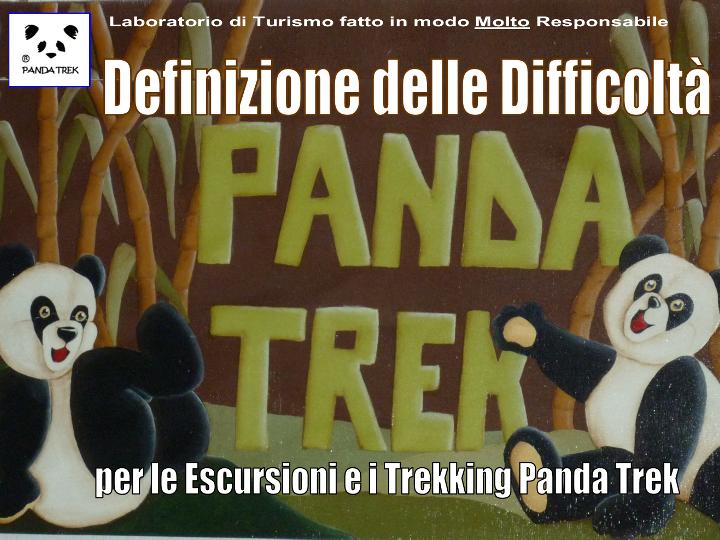 DEFINIZIONE DIFFICOLTA' escursioni e trek Panda Trek